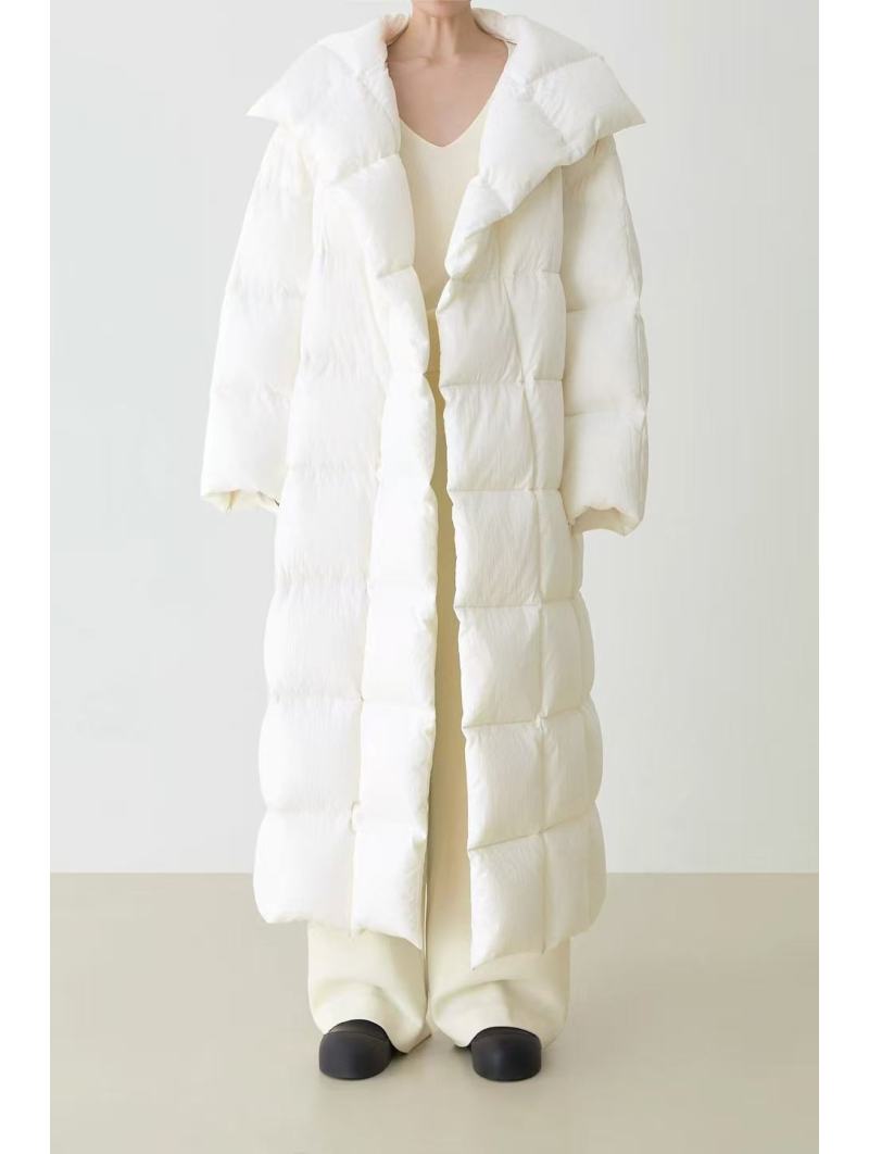 White Long Puffer Coat