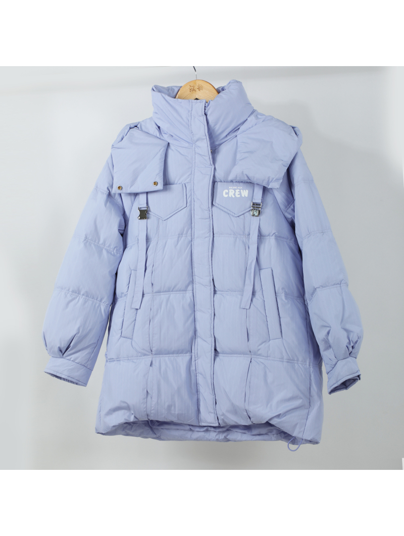 White Duck Down Jacket Hooded Winter Thick Long Outwear