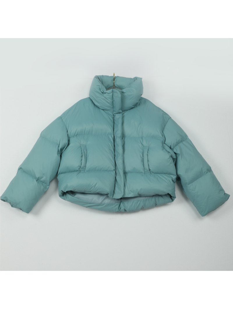 Warm Short Coat Fashionable Zipper Full Sleeve Down Jacket