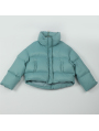 Warm Short Coat Fashionable Zipper Full Sleeve Down Jacket