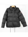 White Duck Down Jacket with Hood Warm Outwear