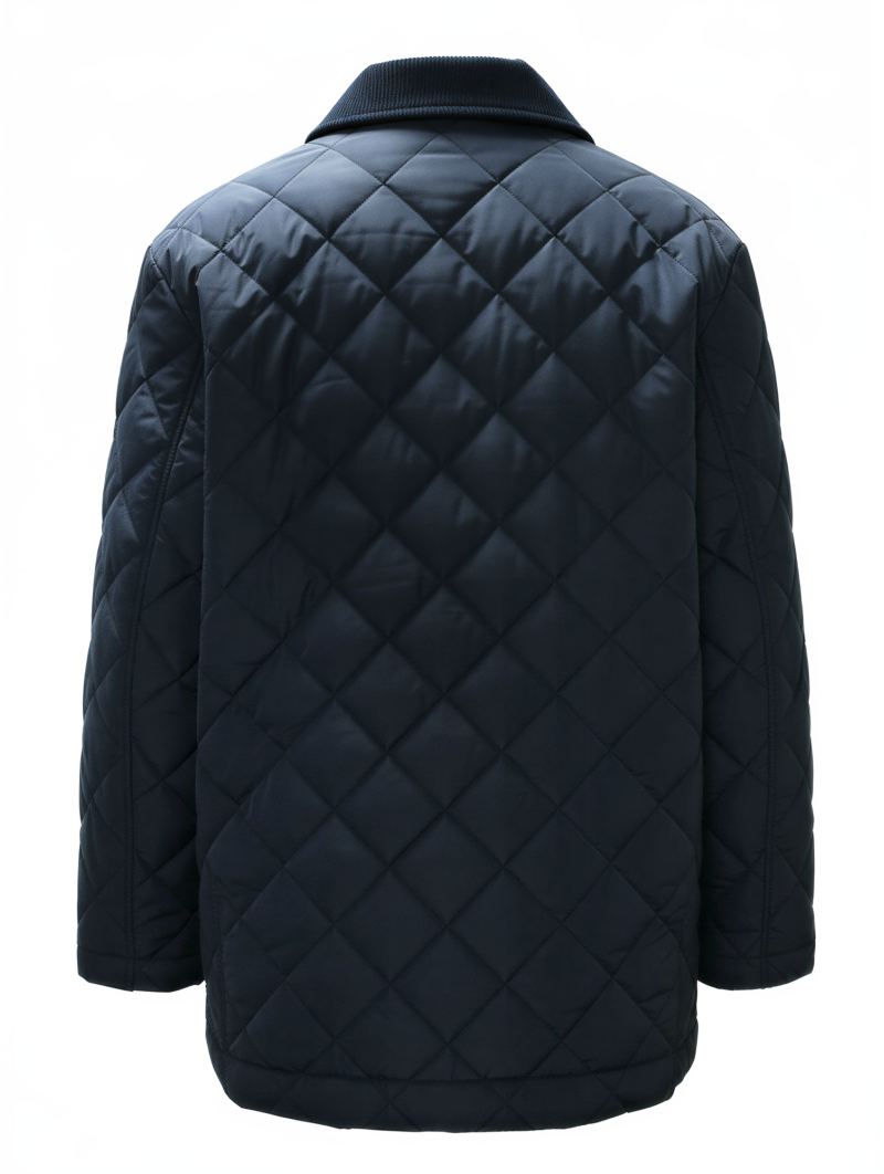 Navy Quilted Jacket