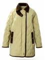 Beige Corduroy Quilted Coat