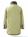 Beige Corduroy Quilted Coat