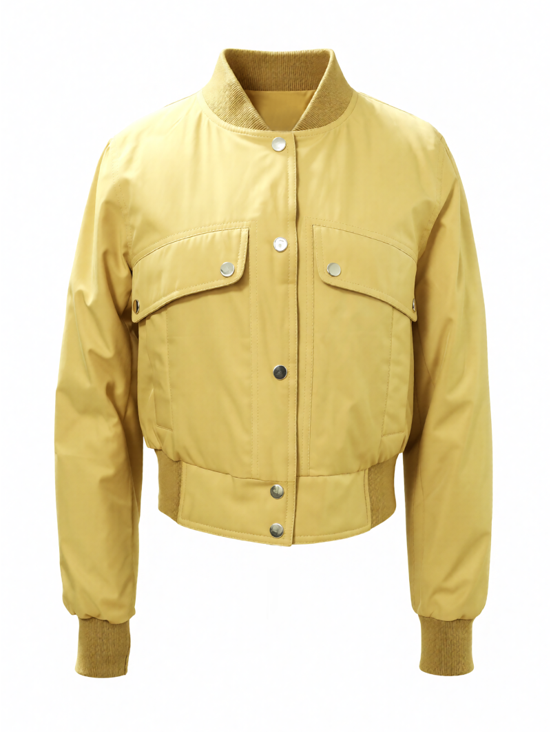 Mustard Utility Bomber Jacket