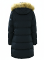 Dark Green Fur Hood Long Puffer Coat