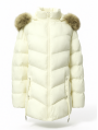 White Fur-Trim Puffer Jacket