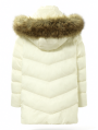 White Fur-Trim Puffer Jacket