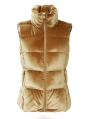 Beige Velvet Puffer Vest