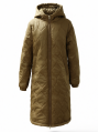 Khaki Hooded Long Puffer Coat