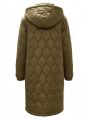 Khaki Hooded Long Puffer Coat