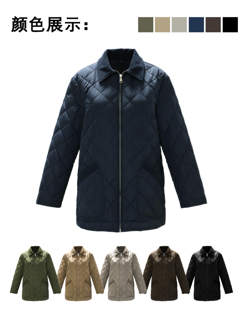 Navy Quilted Jacket