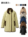 Beige Corduroy Quilted Coat