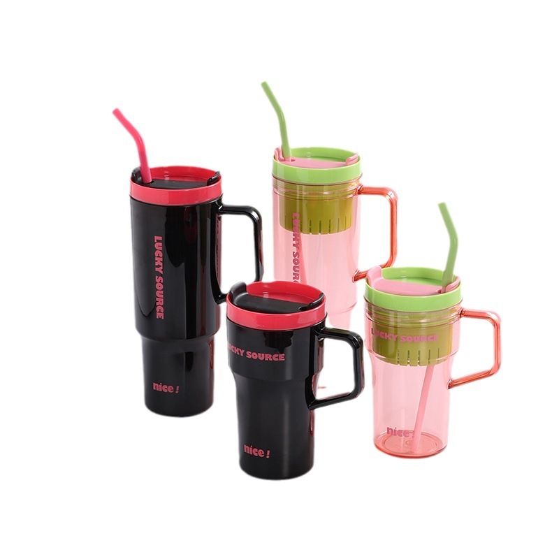 2023 Hot Sale High Temperature Resistance Tumbler With Straw And Handle 40oz Plastic Tumbler Water Bottle