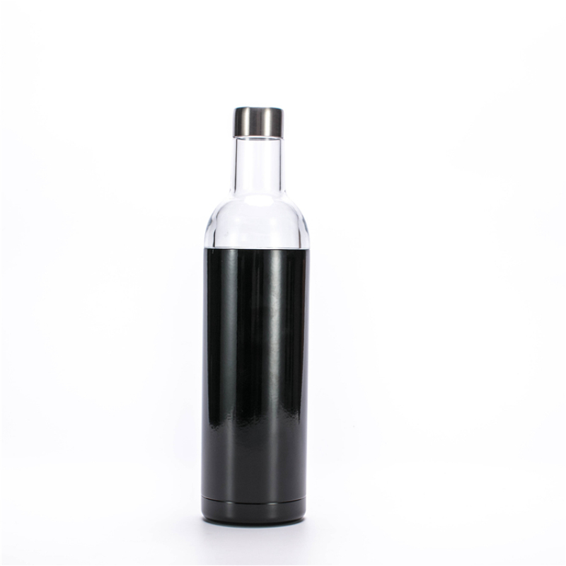 Insulated Wine Bottle Insulator 750ml with Lids Stainless Steel Double Wall Vacuum Flask 750ml Red Wine Bottles Chiller