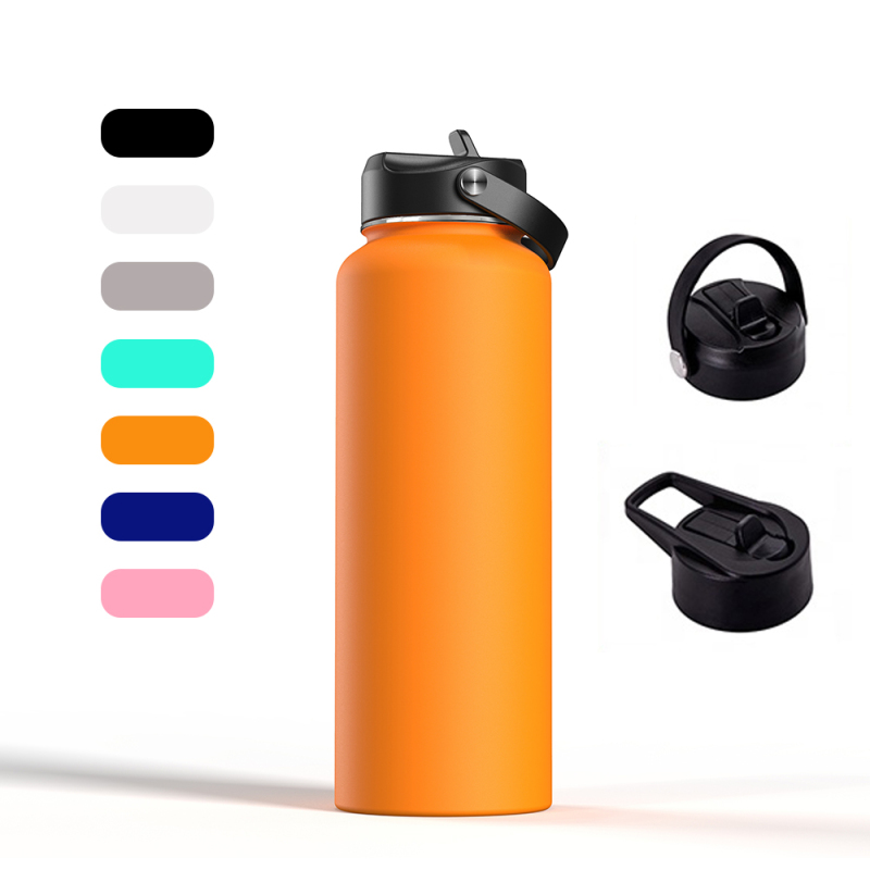 Wholesale Hydro Water Bottle With Straw Lid Handle Lid - Stainless Steel Reusable Vacuum Insulated- Wide Mouth For Outdoor
