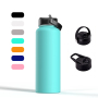Wholesale Hydro Water Bottle With Straw Lid Handle Lid - Stainless Steel Reusable Vacuum Insulated- Wide Mouth For Outdoor