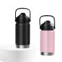 Good Quality Custom 32 oz Sports Water Bottles Stainless Steel Double Wall Water Bottle with Straw Brush For Outdoor