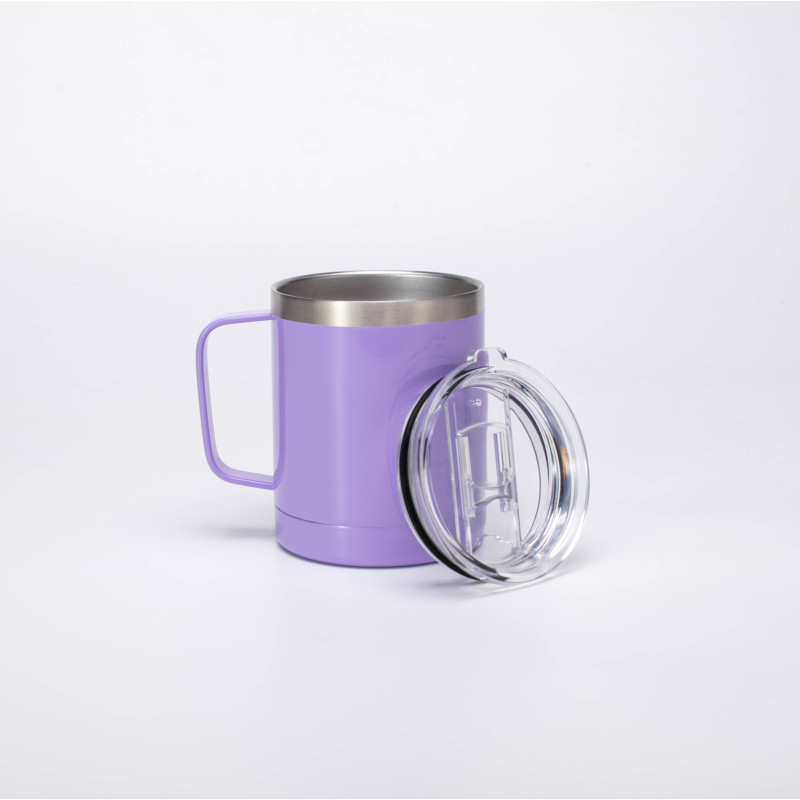 Factory Direct Sale insulated Double Wall Shimmer 12/10oz Stainless Steel Tumbler holographic Coffee Cups With Handle
