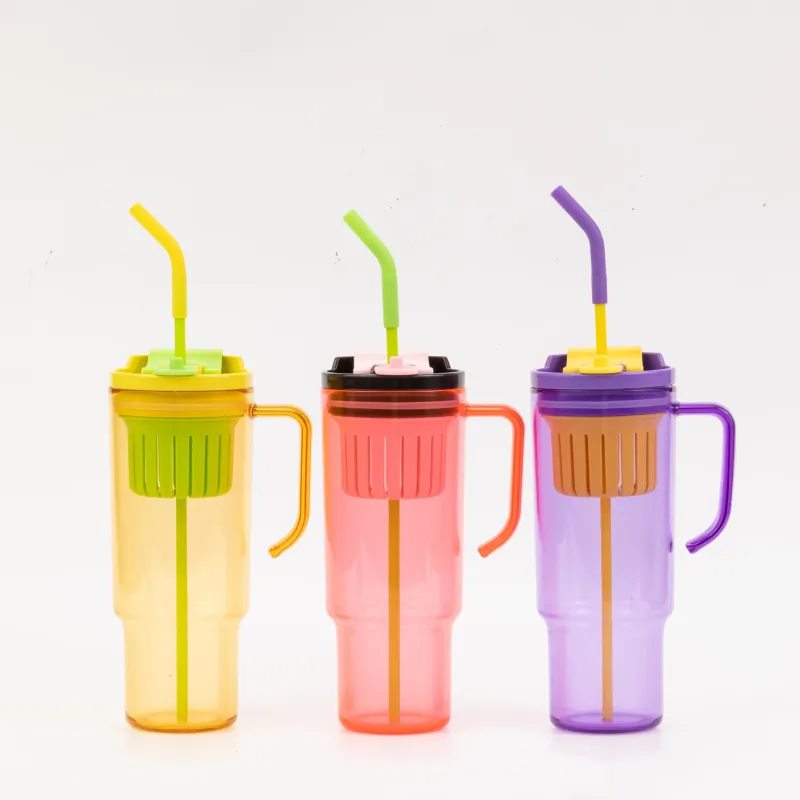 Hot Selling 2023 New products ideas design 40oz Plastic Cup Tumbler with straw Coffee mug Reusable BPA free