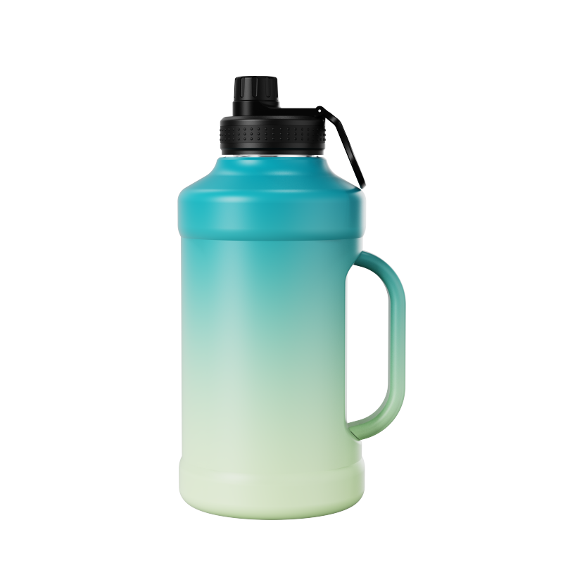Fashion 64oz Double wall BPA free insulated stainless steel sports bottle for gym custom sports water jug with handle For Gym