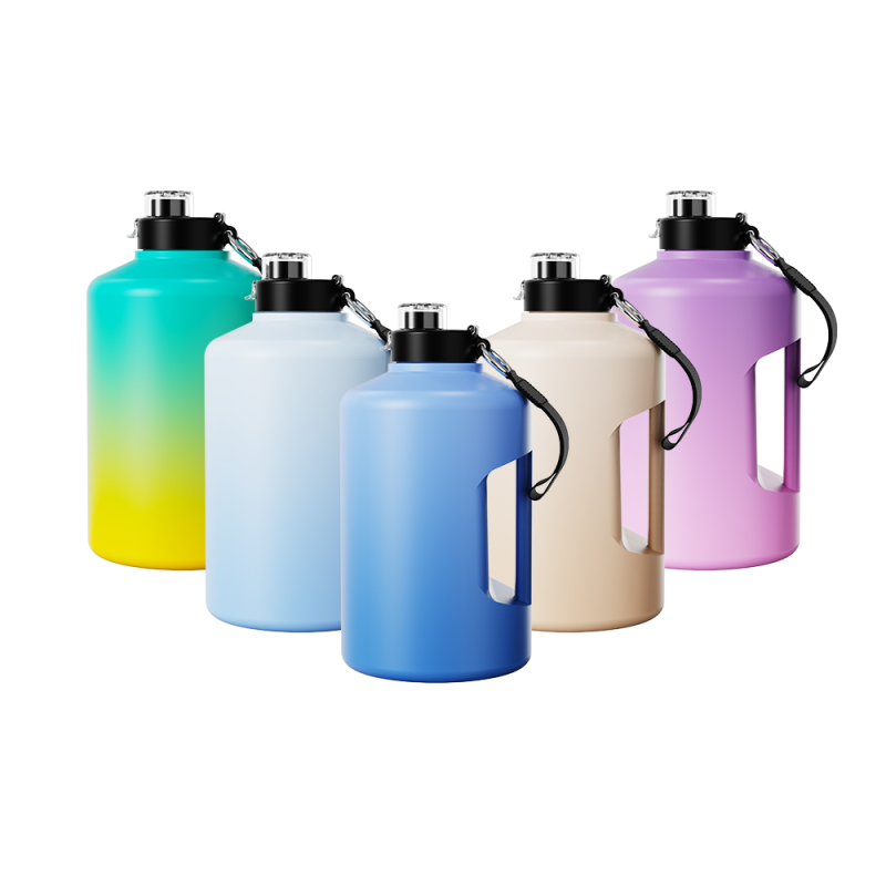 Wholesale New Materials Carry Handle Spout Lid Sports Reusable Gym Motivational Bottle With Wholesale new innovations