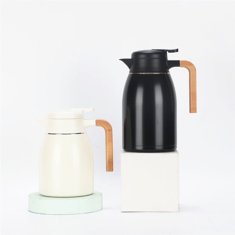 Professional manufacturer Outdoor Sports Wooden handle vacuum flask set water cooler jug