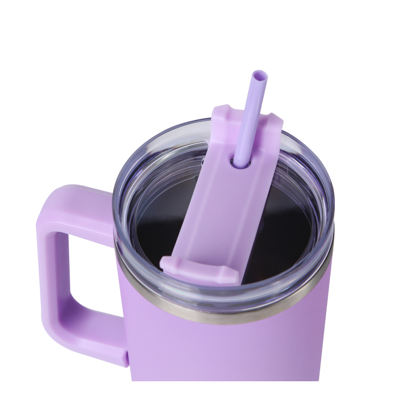 40oz Tumbler With Handle Travel Stainless Steel Vacuum Tumblers With Straw And Handle
