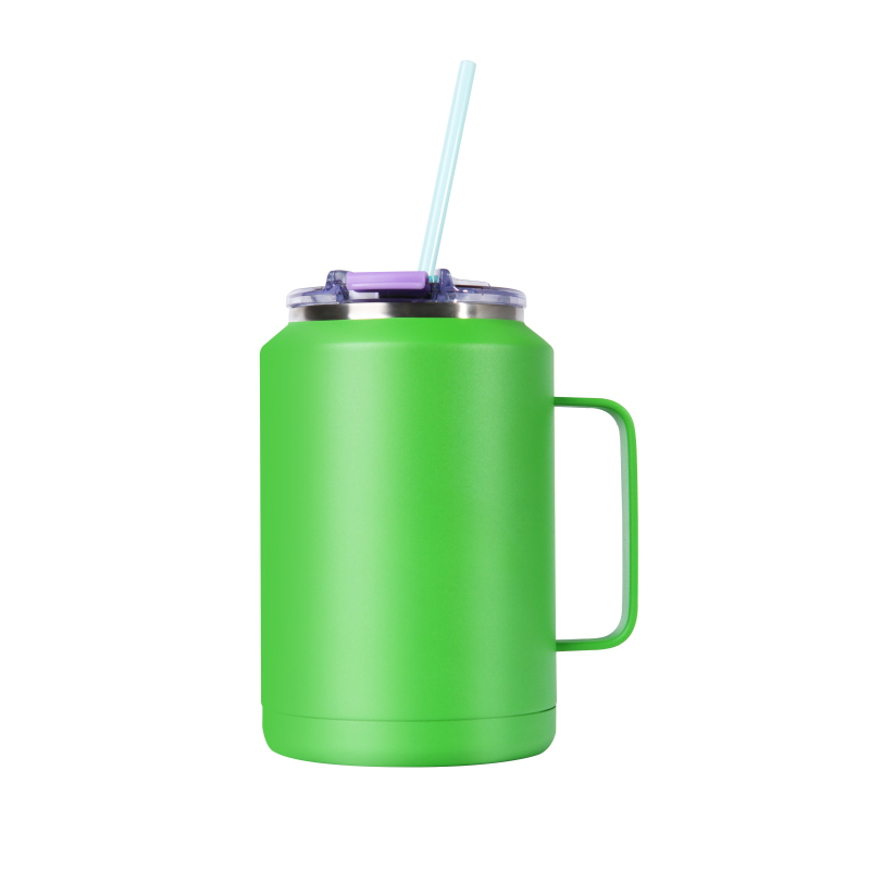 Factory Wholesale 50oz Travel Tumbler Mugs with Handle Lid Straws Stainless Steel Vacuum Insulated Travel Coffee Cup