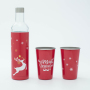 Morden Style Christmas Wine Bottles Stainless Steel Water Bottle with Lovely Customized Logo And 12oz Wine Tumbler