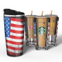 New Items Vacuum Insulated Double Wall 18/8 Stainless Steel Iced Coffee Sleeve Tumbler Chiller Cooler Holder Insulator Chiller