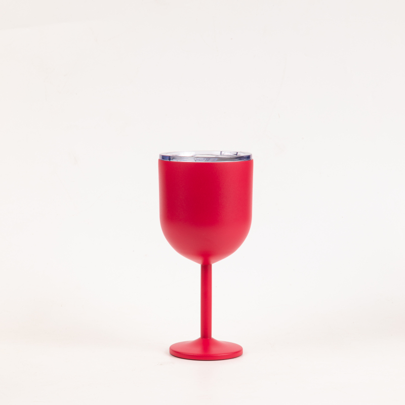 New Product Wholesale Stainless Steel Insulated Tall Stemmed Wine Glasses With Best-selling custom