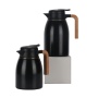 Promotional oem sustainable vacuum flask gift set milk Wooden handle insulated jug