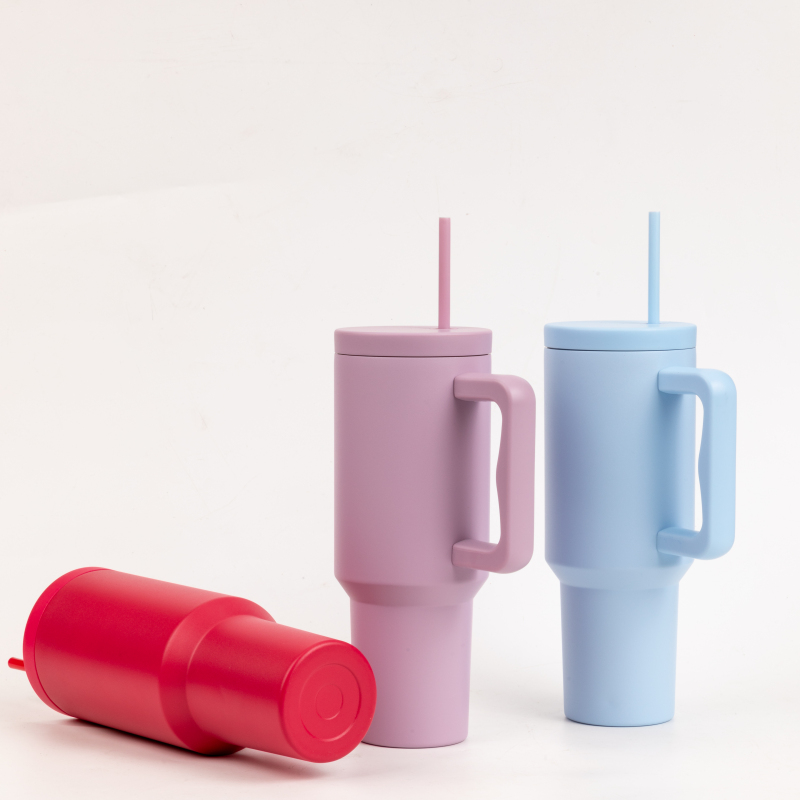 Quality Wholesale Tumbler with Straw and Handle Wine Double Wall Tumbler Insulate Thermal BPA Free for Camping