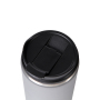 Custom Logo Coffee Mug Insulated Stainless Steel Travel matte black white With slide Lid tumbler customize