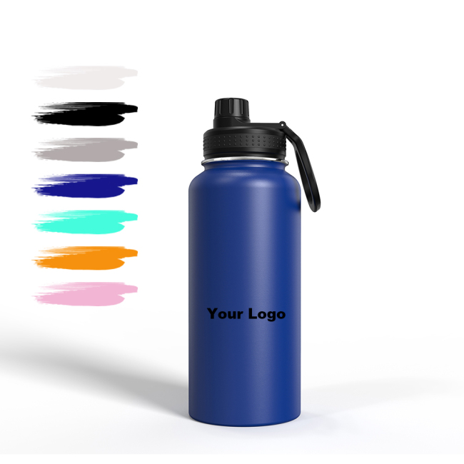 12oz 32oz 40oz 64oz Sports Bottle with Handle Lid  double Wall Water Bottle Stainless Steel Flask