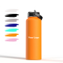 12oz 32oz 40oz 64oz Sports Bottle with Handle Lid  double Wall Water Bottle Stainless Steel Flask