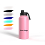 12oz 32oz 40oz 64oz Sports Bottle with Handle Lid  double Wall Water Bottle Stainless Steel Flask