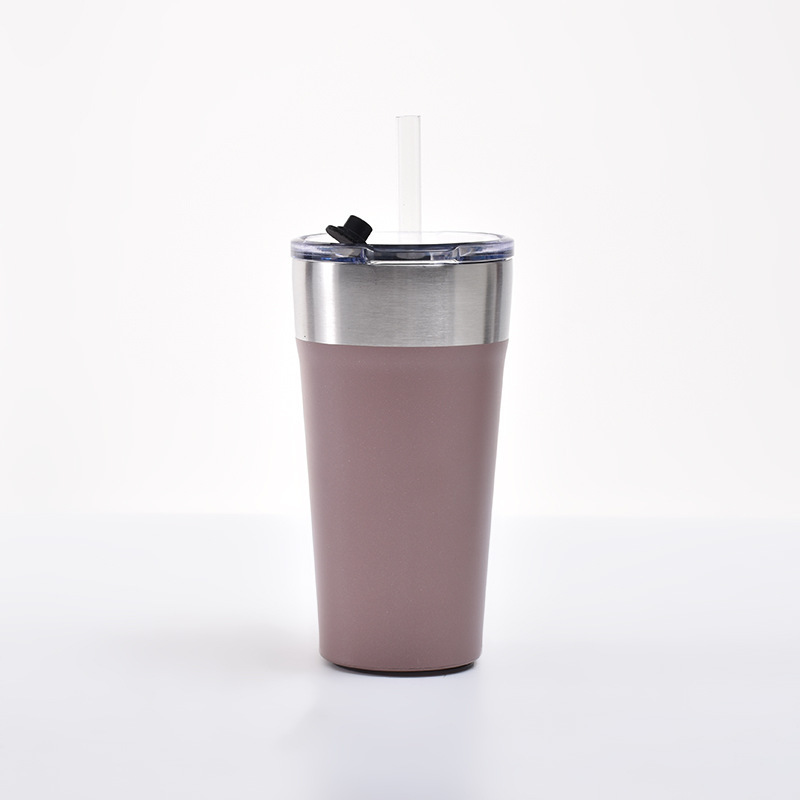 Factory Hot Sale Double Wall 16oz Tumbler Insulated 304 Stainless Steel Vacuum Beer Mug With Lids And Straws