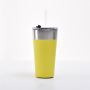 Factory Hot Sale Double Wall 16oz Tumbler Insulated 304 Stainless Steel Vacuum Beer Mug With Lids And Straws