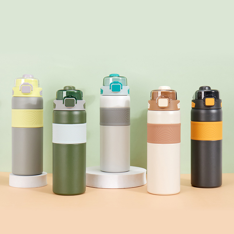 New Product Wholesale 2 in 1 Eco Friendly Wide Mouth Stainless Steel Camping Water Bottles With Two Type Drink Lid