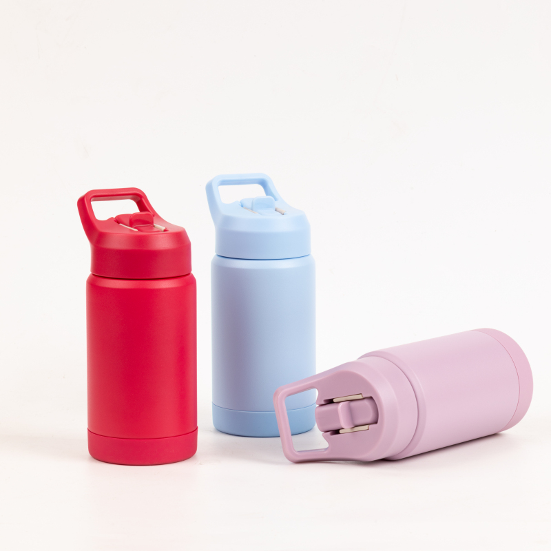 Eco-friendly Reusable Kids Water Bottle with Lid 14oz Double Wall Bottle Thermos Vacuum Water Bottle