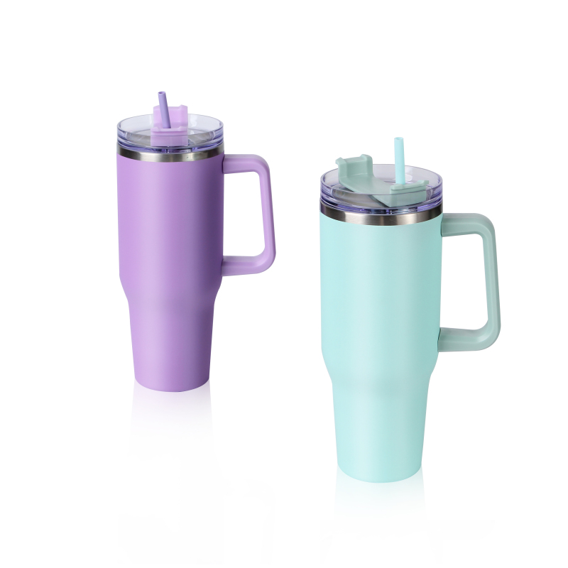 New Product Customization 304 Stainless Steel Tumbler BPA Free Thermal Vacuum Tumbler with Straw Spout Lid