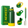 32oz Hydro Water Bottle Flask Stainless Steel Reusable Vacuum Insulated Wide Mouth Sports Bottle with Straw Lid