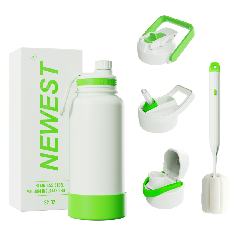 32oz Hydro Water Bottle Flask Stainless Steel Reusable Vacuum Insulated Wide Mouth Sports Bottle with Straw Lid