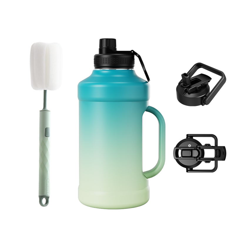 New Fashion Water Jug with Handle 40OZ/64OZ Stainless Steel Large Double Vacuum Insulated Water Bottle for GYM