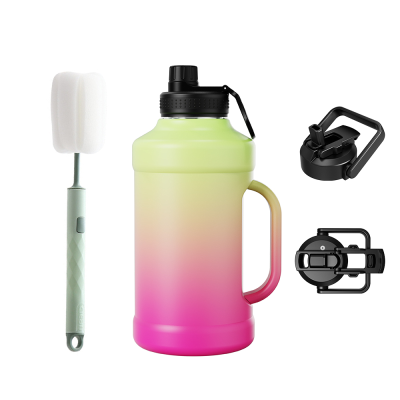 New Fashion Water Jug with Handle 40OZ/64OZ Stainless Steel Large Double Vacuum Insulated Water Bottle for GYM
