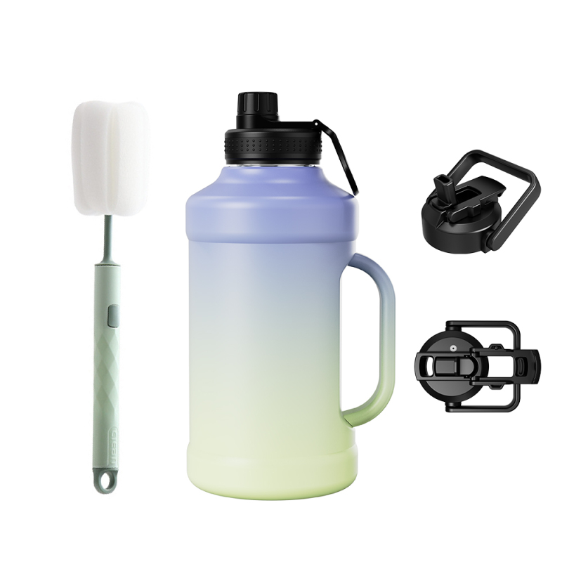 New Fashion Water Jug with Handle 40OZ/64OZ Stainless Steel Large Double Vacuum Insulated Water Bottle for GYM