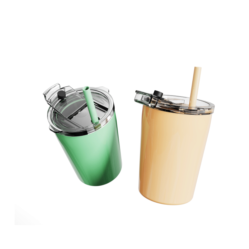 Popular Wholesale 8OZ custom cartoon dinosaur kids double wall Stainless Steel tumbler clear with lids and straw