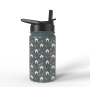 14oz Double Wall Kids Water Bottle Stainless Steel Water Bottle Insulate Vacuum Bottle with Lid and Straw